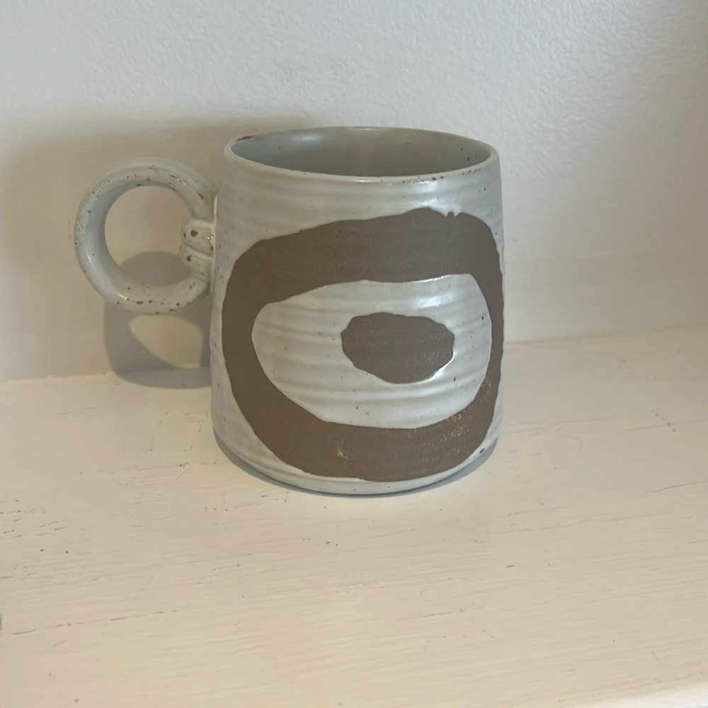 Cream and Brown Speckled Stoneware Mug 14oz